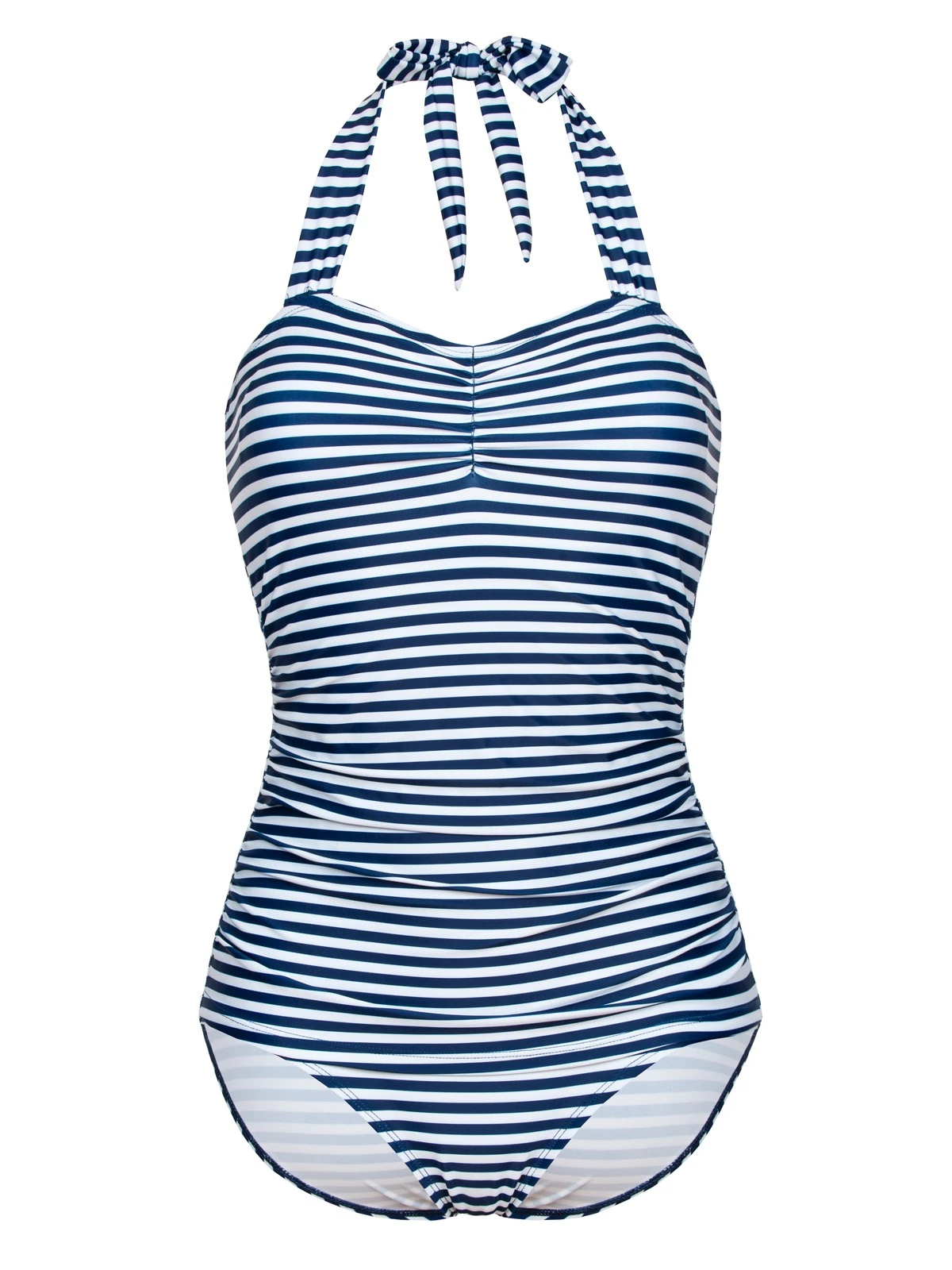 Pussy Deluxe Sally Striped Damen Badeanzug Marine Allover