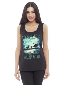 Disney König Der Löwen Timon & Pumba Frauen Tank Top Schwarz