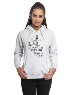 Alice Im Wunderland I'm Not Crazy Damen Kapuzensweatshirt Schwarz