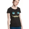 Alice Im Wunderland Smile Damen T-Shirt Schwarz
