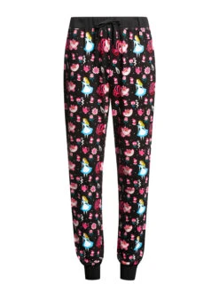 Alice Im Wunderland Tea Damen Homewearpants Schwarz Allover