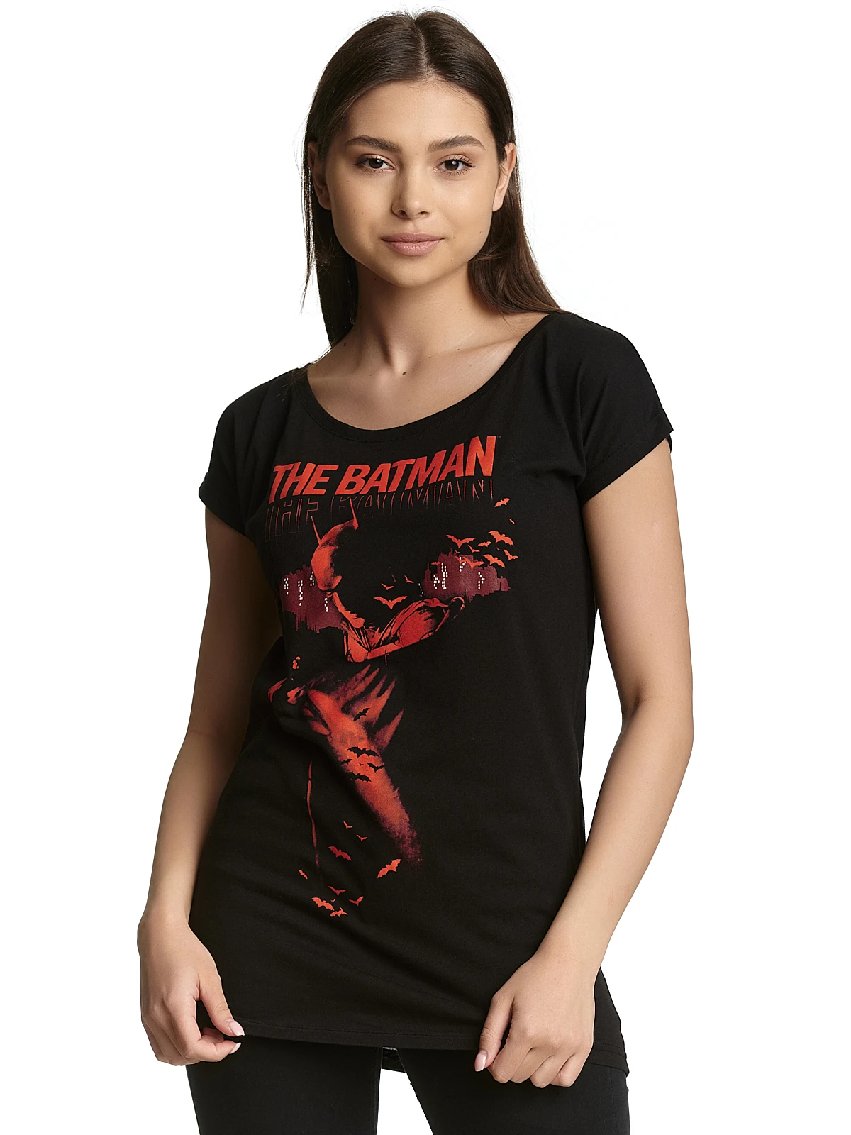 Batman Bloody Night Damen Loose-Shirt Schwarz – Bild 2