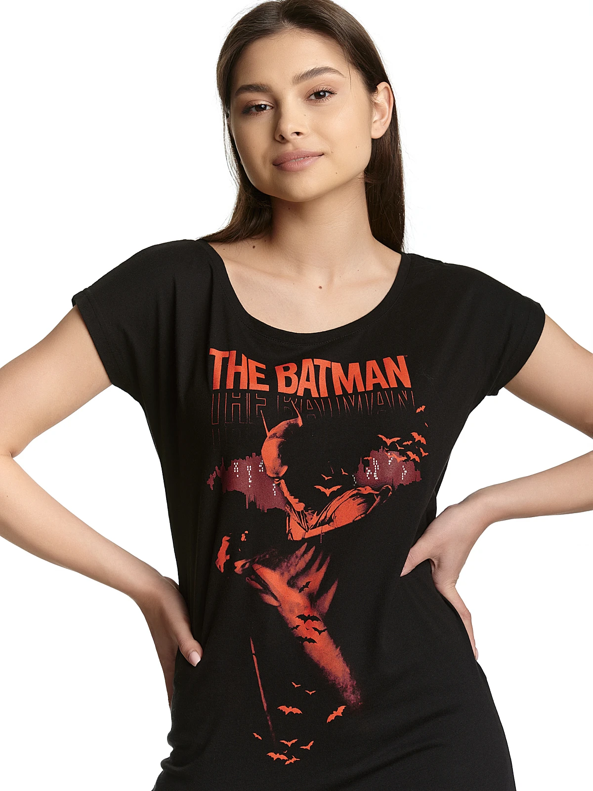 Batman Bloody Night Damen Loose-Shirt Schwarz – Bild 5