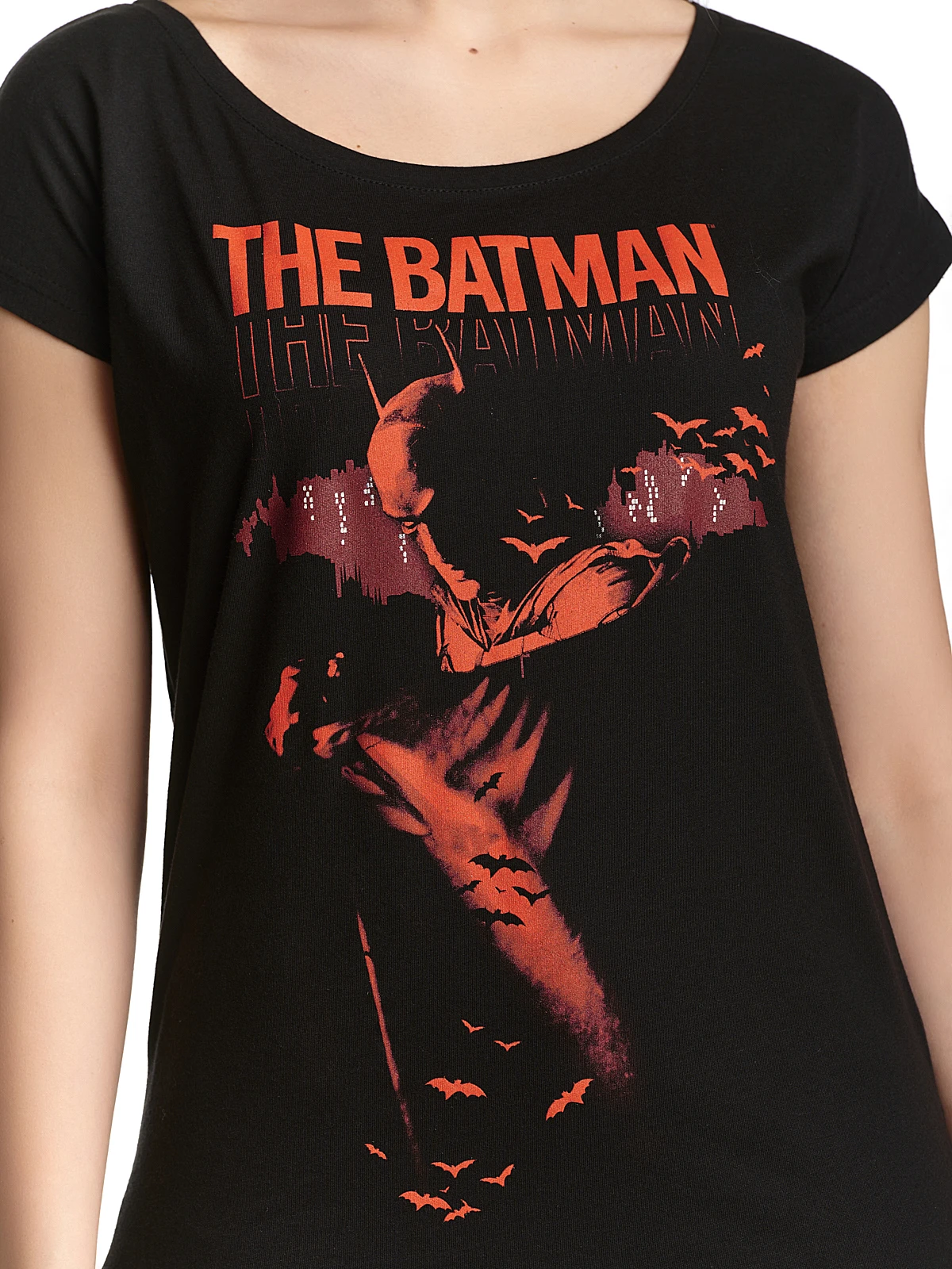 Batman Bloody Night Damen Loose-Shirt Schwarz – Bild 6