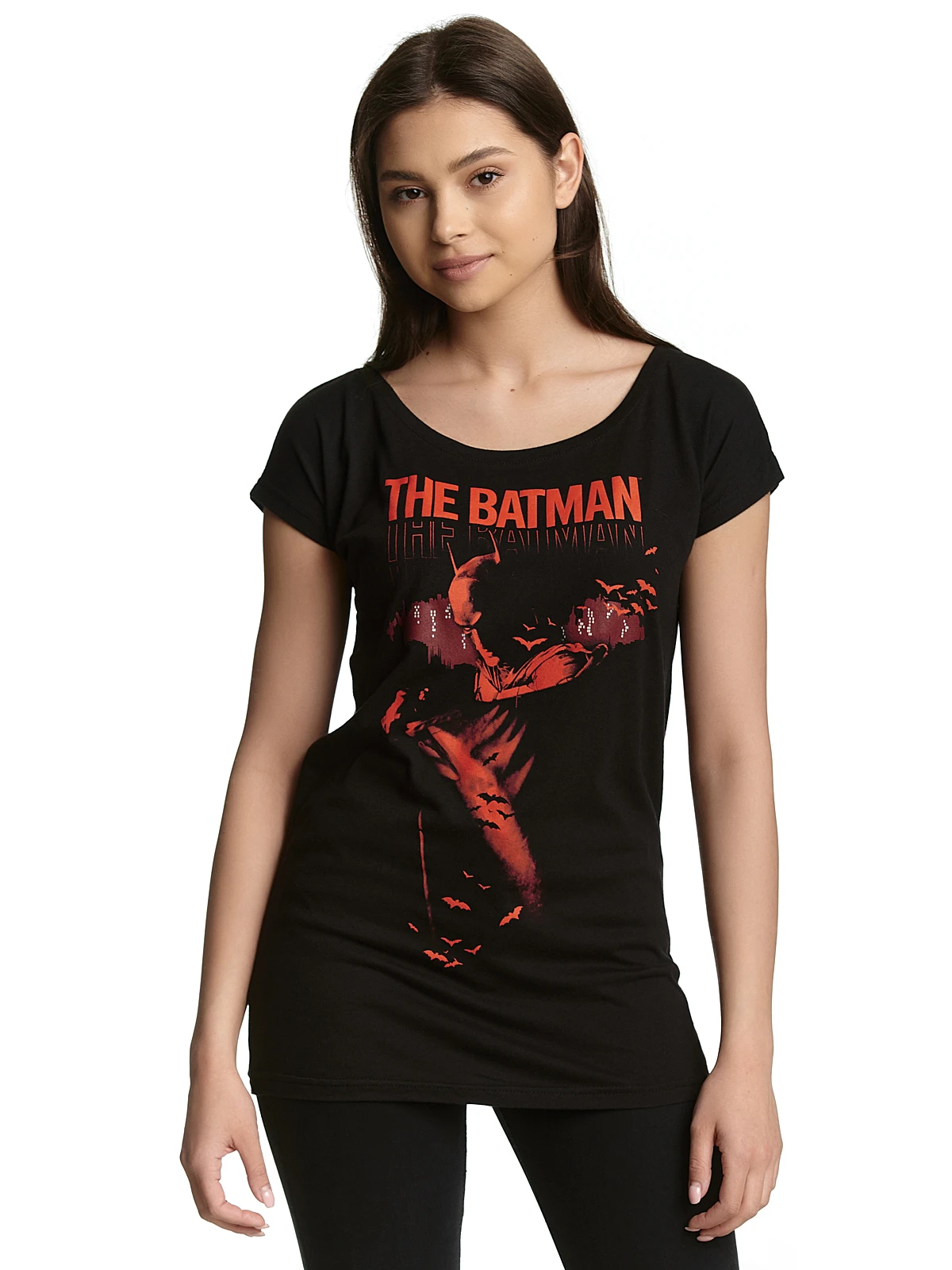 Batman Bloody Night Damen Loose-Shirt Schwarz – Bild 7