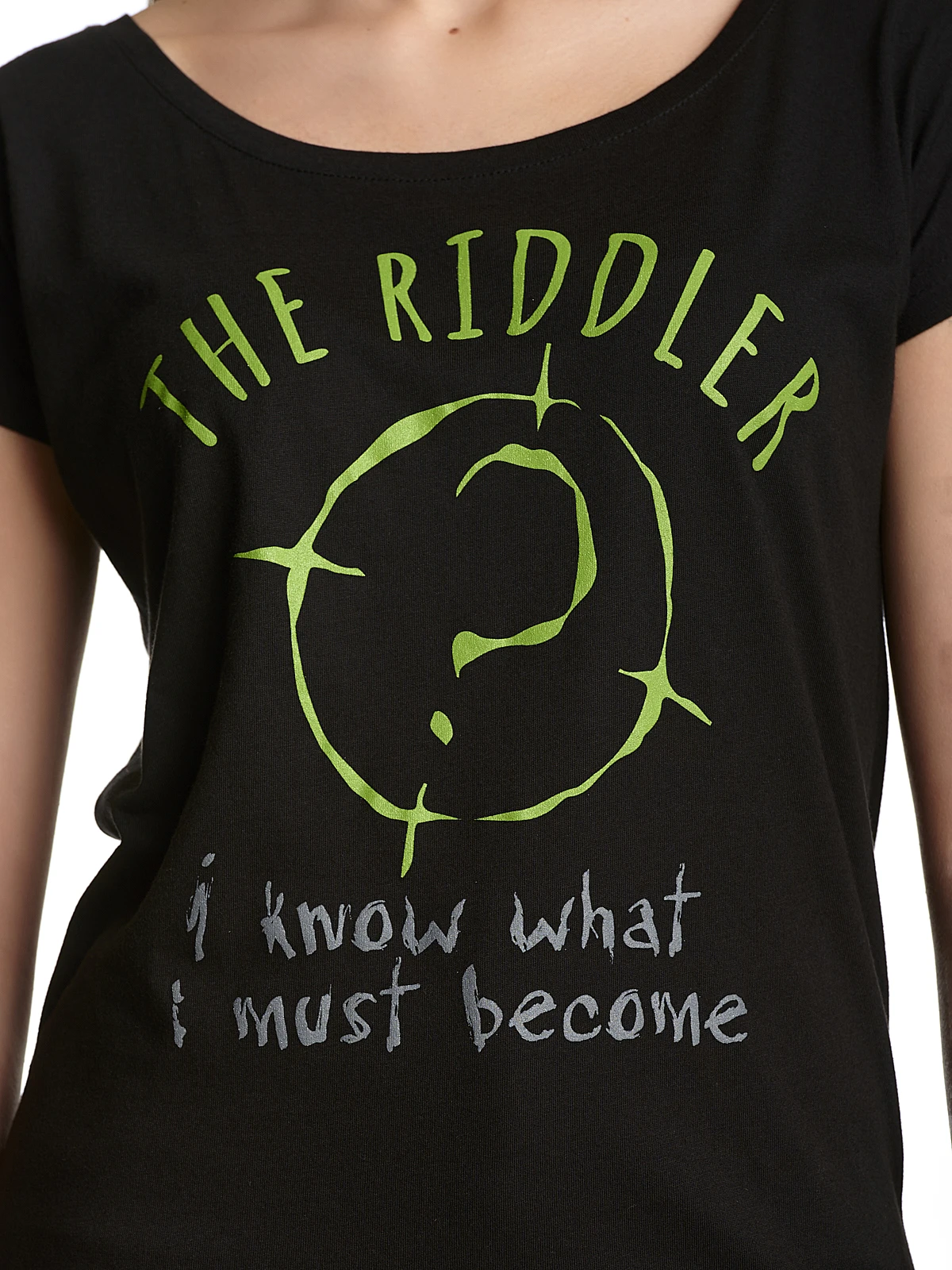 Batman I Know Damen Loose-Shirt Schwarz – Bild 6