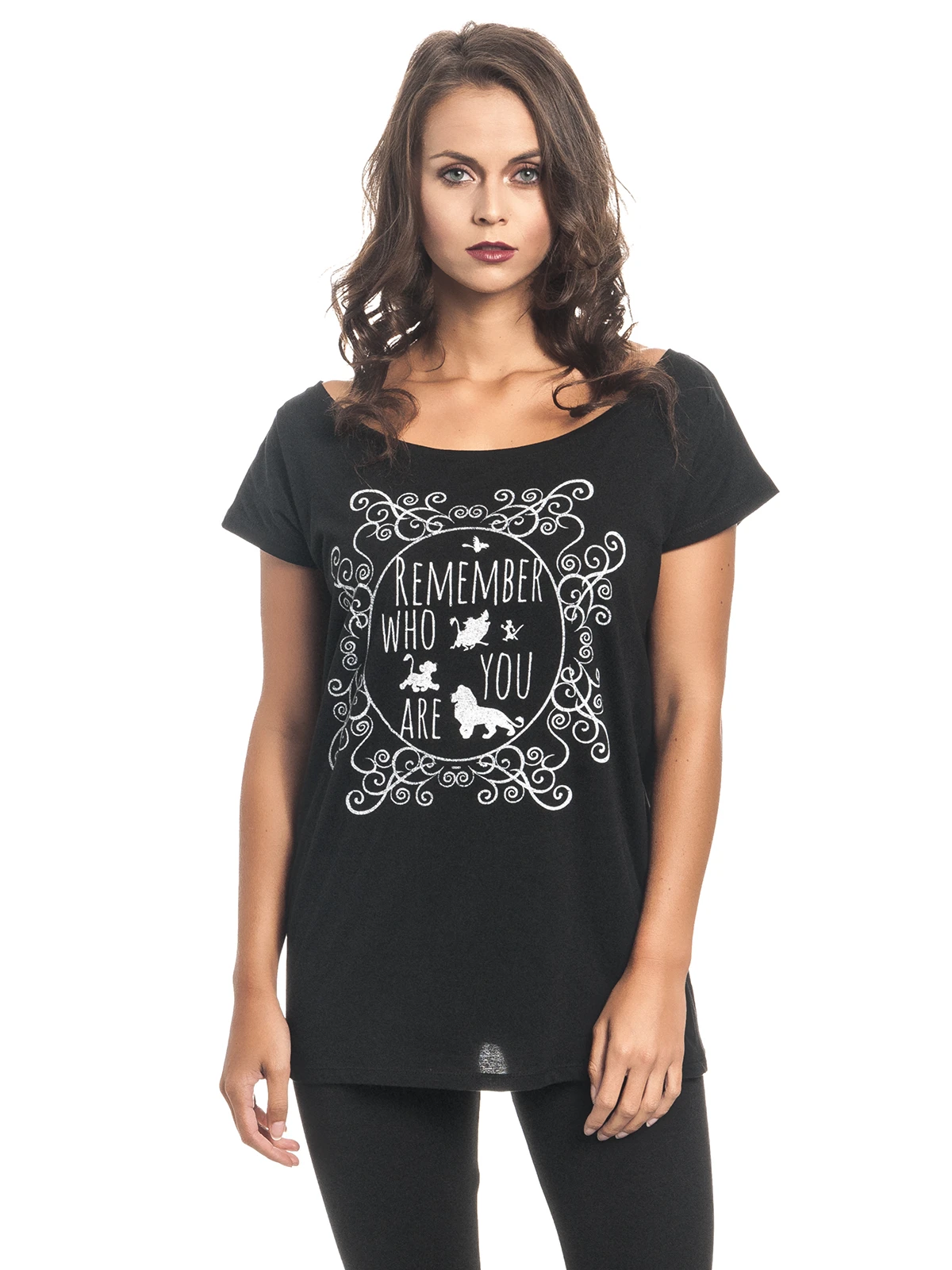 König Der Löwen Remember Who You Are Damen Loose-Shirt Schwarz