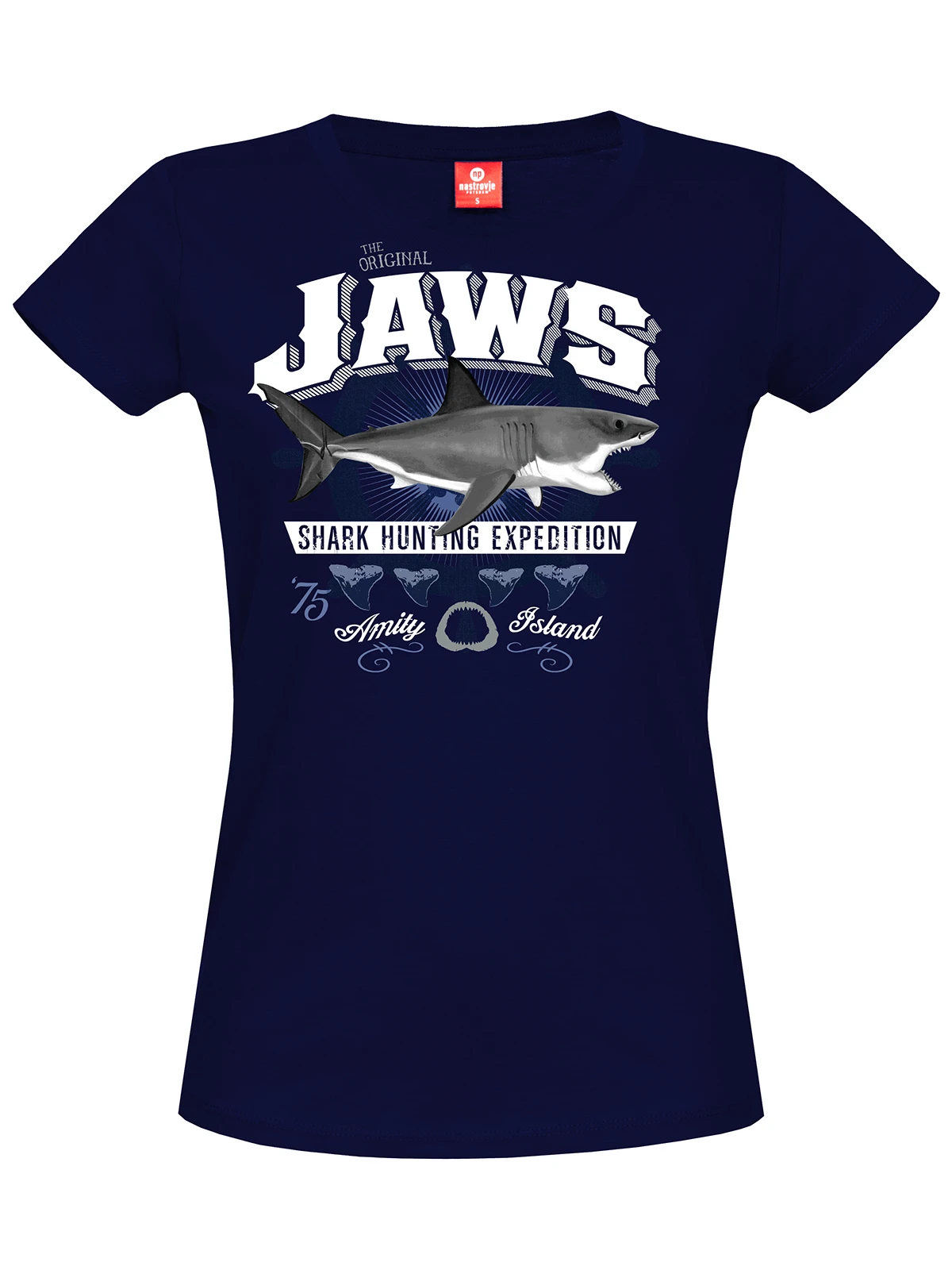 JAWS Der Weisse Hai Shark Hunting Damen T-Shirt Marine