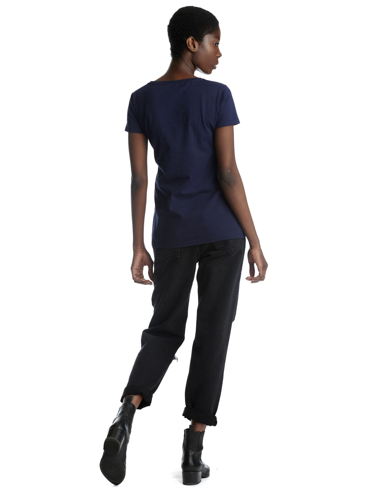 JAWS Der Weisse Hai Shark Hunting Damen T-Shirt Marine – Bild 3