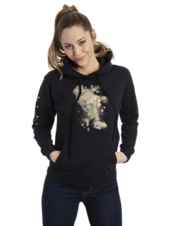 Dumbo Dreamin Damen Kapuzensweatshirt Schwarz
