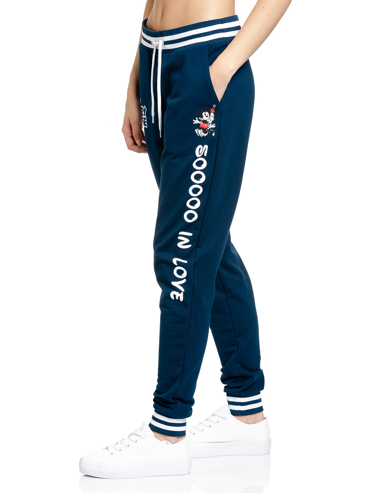Mickey & Minnie Mouse Sooo In Love Damen Homewearpants Blau – Bild 4