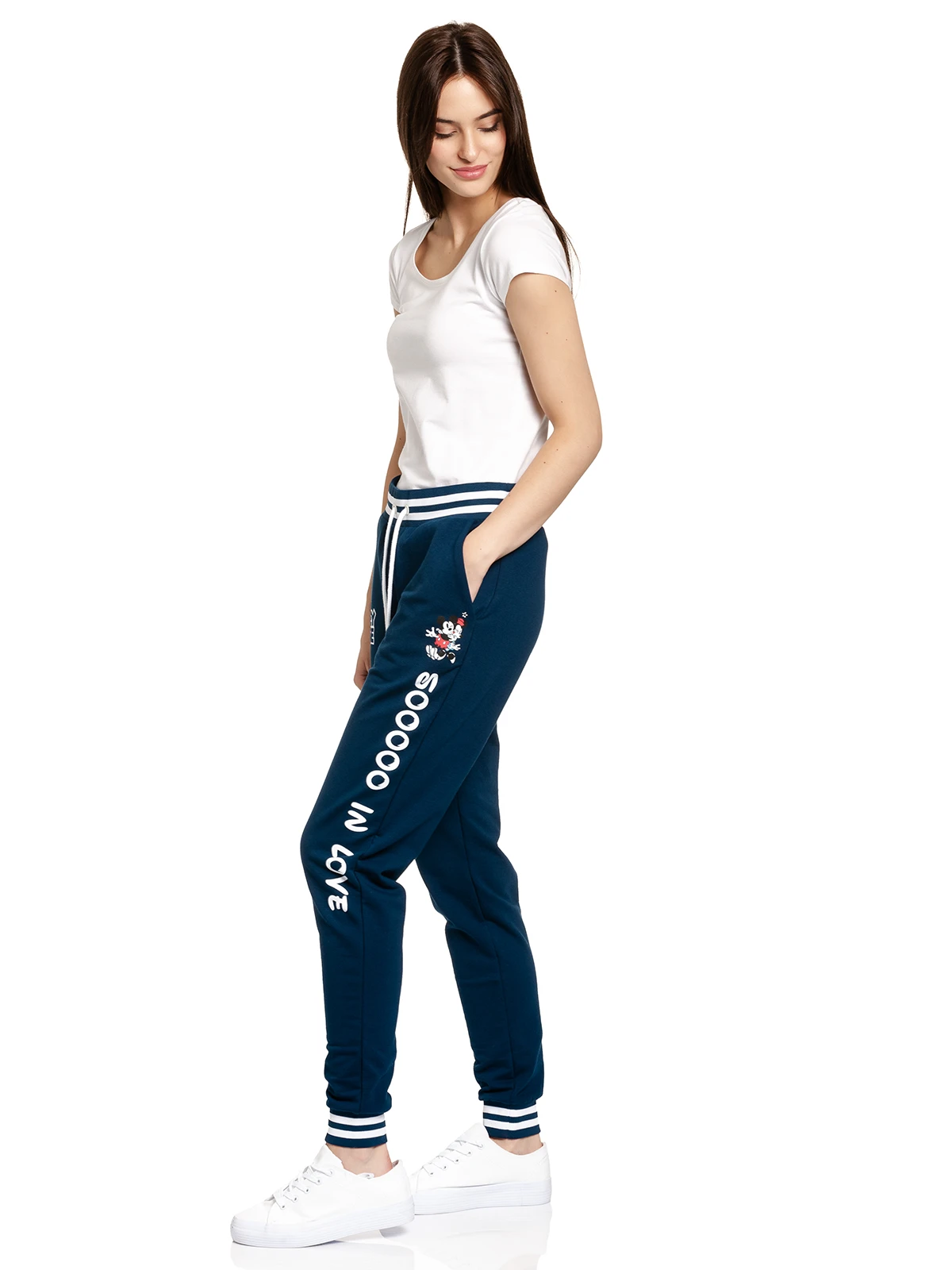 Mickey & Minnie Mouse Sooo In Love Damen Homewearpants Blau – Bild 7