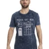 Doctor Who Police Box Blueprint Batik Herren T-Shirt Blau