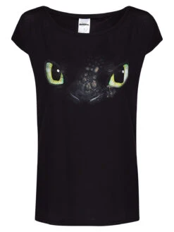 Dragons, Drachenzähmen Leicht Gemacht Face Damen Loose-Shirt Schwarz