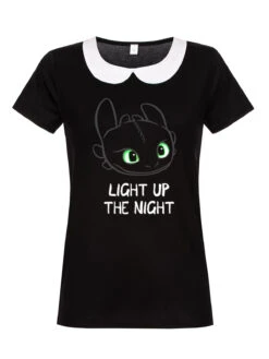 Dragons, Drachenzähmen Leicht Gemacht Light Up Damen Blusenshirt Schwarz