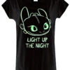 Dragons, Drachenzähmen Leicht Gemacht Light Up Damen Loose-Shirt Schwarz