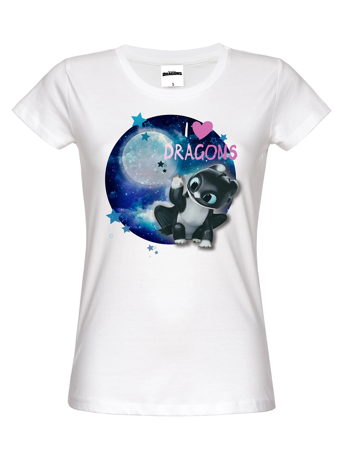 Dragons, Drachenzähmen Leicht Gemacht Moonlight Damen T-Shirt Weiss