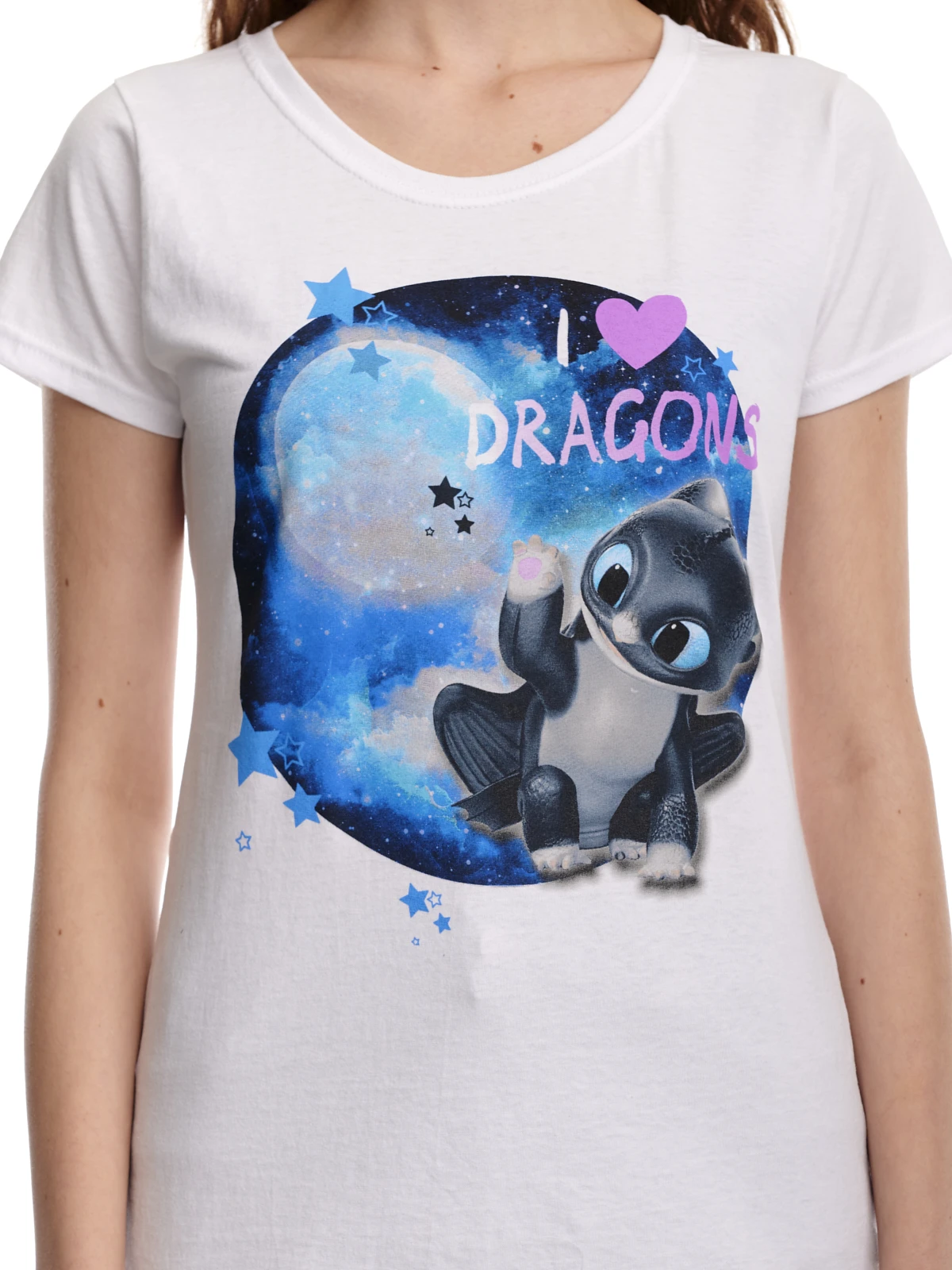 Dragons, Drachenzähmen Leicht Gemacht Moonlight Damen T-Shirt Weiss – Bild 4