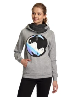 Dragons, Drachenzähmen Leicht Gemacht Night&Light Damen Schalkragenpullover Grau Meliert