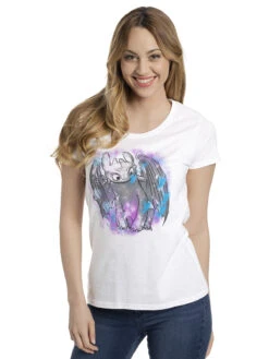 Dragons, Drachenzähmen Leicht Gemacht Toothless Colored Damen T-Shirt Weiss