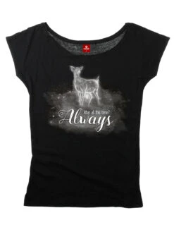 Harry Potter Always Damen Loose-Shirt Schwarz