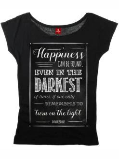 Harry Potter Happiness Can Be Found Damen Loose-Shirt Schwarz