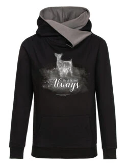 Harry Potter Patronus Damen Schalkragenpullover Schwarz/grau
