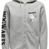 Harry Potter Waiting For Letter Zip-Hooded Sweater Female Grau Meliert