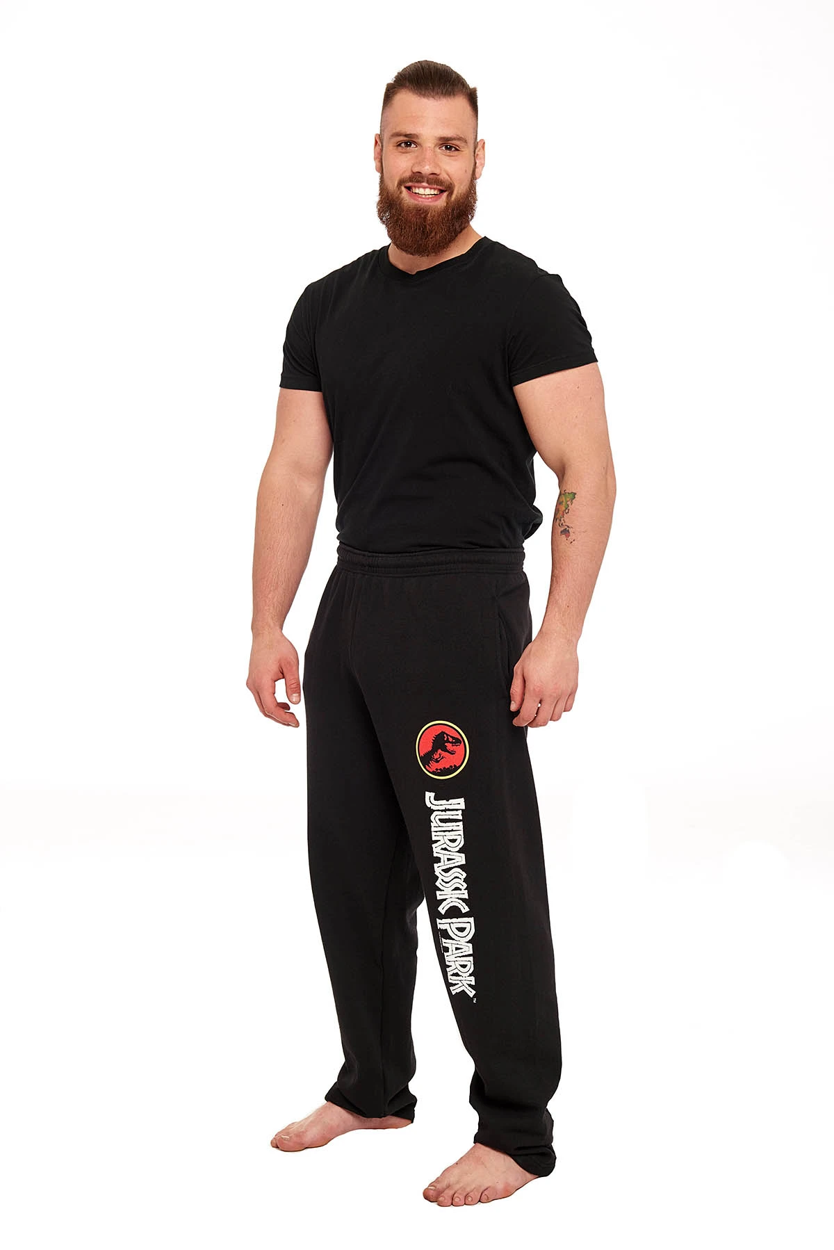 Jurassic Park Logo Herren Jogginghose Schwarz – Bild 3