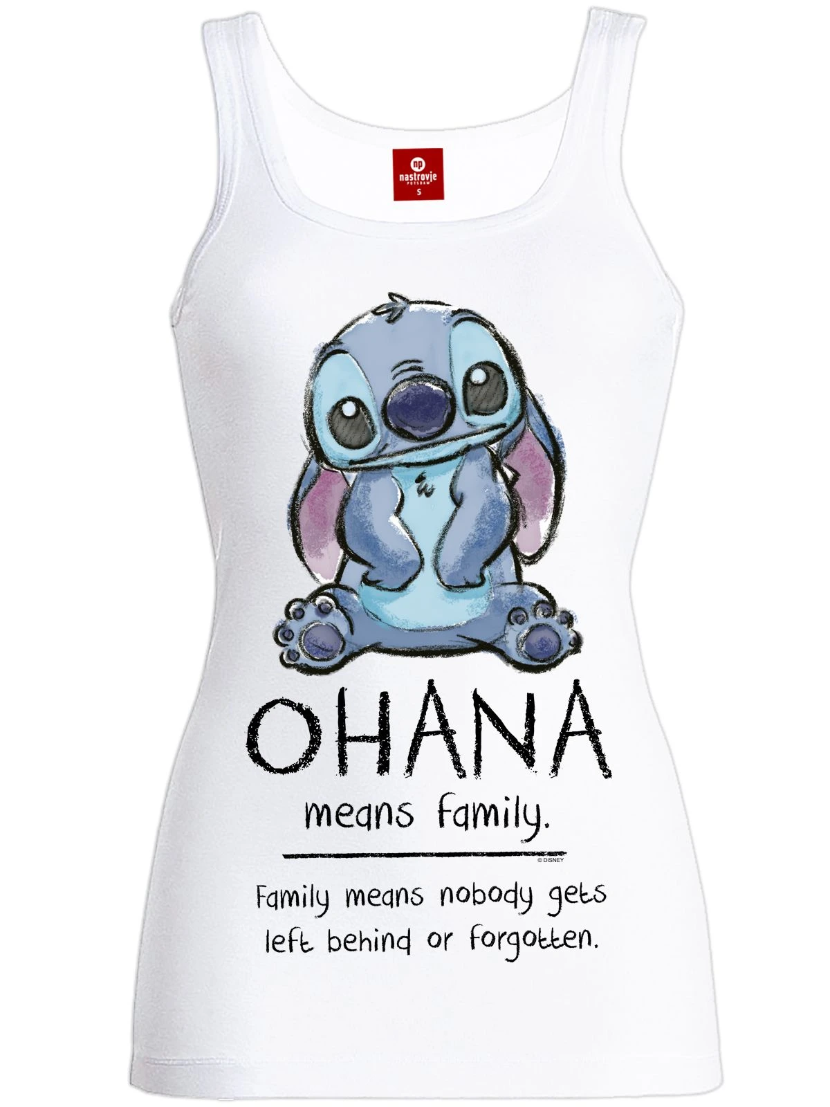 Lilo & Stitch Ohana Means Friend Damen Tanktop Weiss