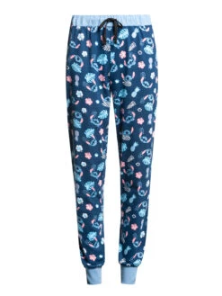 Lilo & Stitch Weird But Cute Damen Pyjamahose Blau Allover