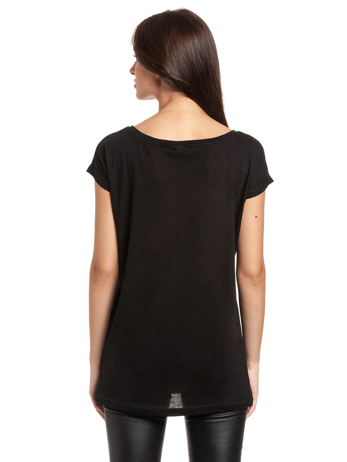 Loki Ticking Damen Loose-Shirt Schwarz – Bild 3