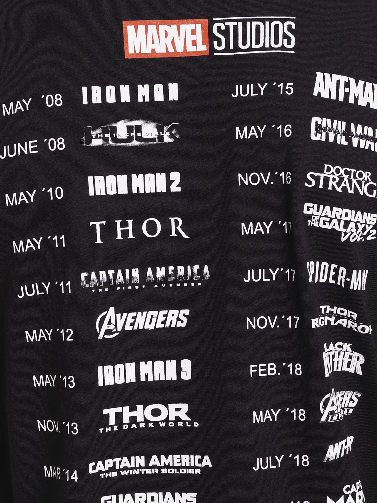 Marvel Fan T-Shirt Schwarz – Bild 6