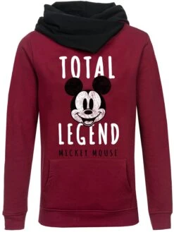 Mickey & Minnie Mouse Total Legend Damen Schalkragenpullover Rot