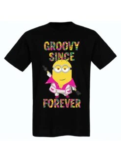 Minions Groovy Herren T-Shirt Schwarz