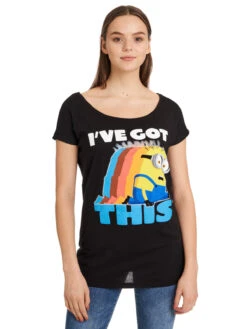 Minions I've Got This Damen Loose-Shirt Schwarz