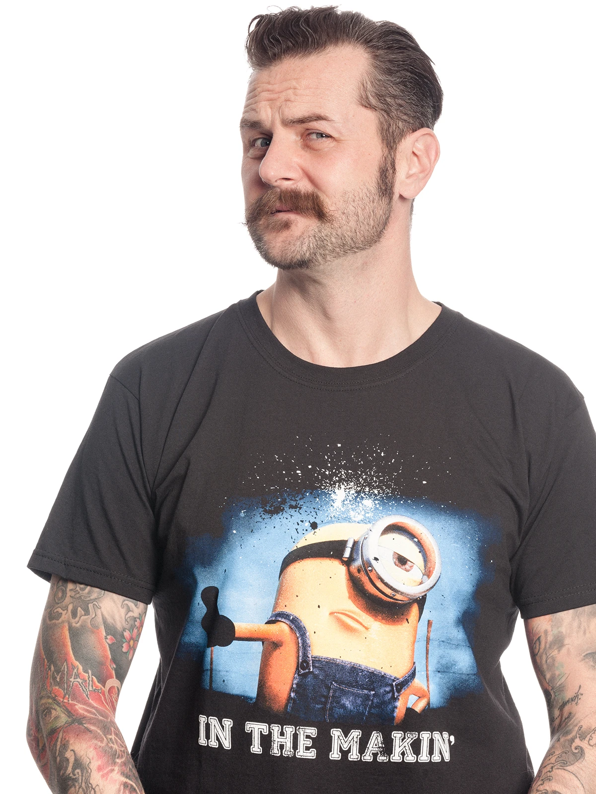 Minions In The Makin' Herren T-Shirt Schwarz – Bild 5