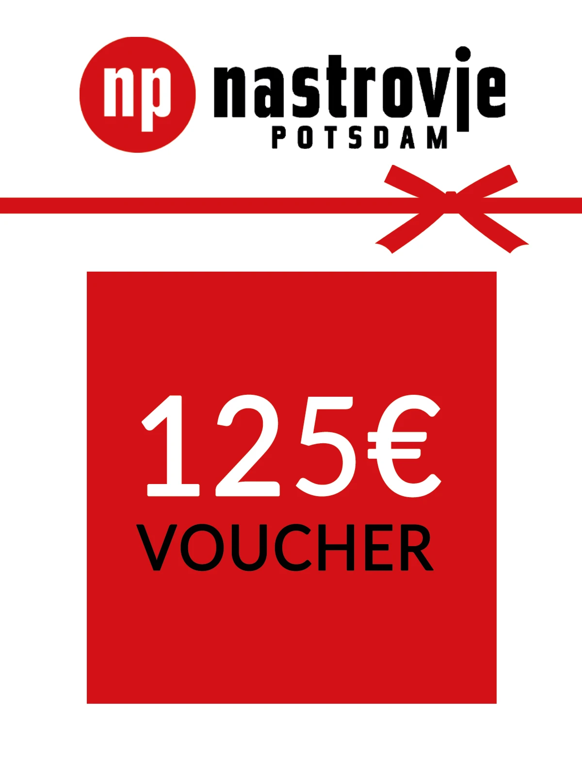 Nastrovje Potsdam Geschenkgutschein 125 EUR Englisch