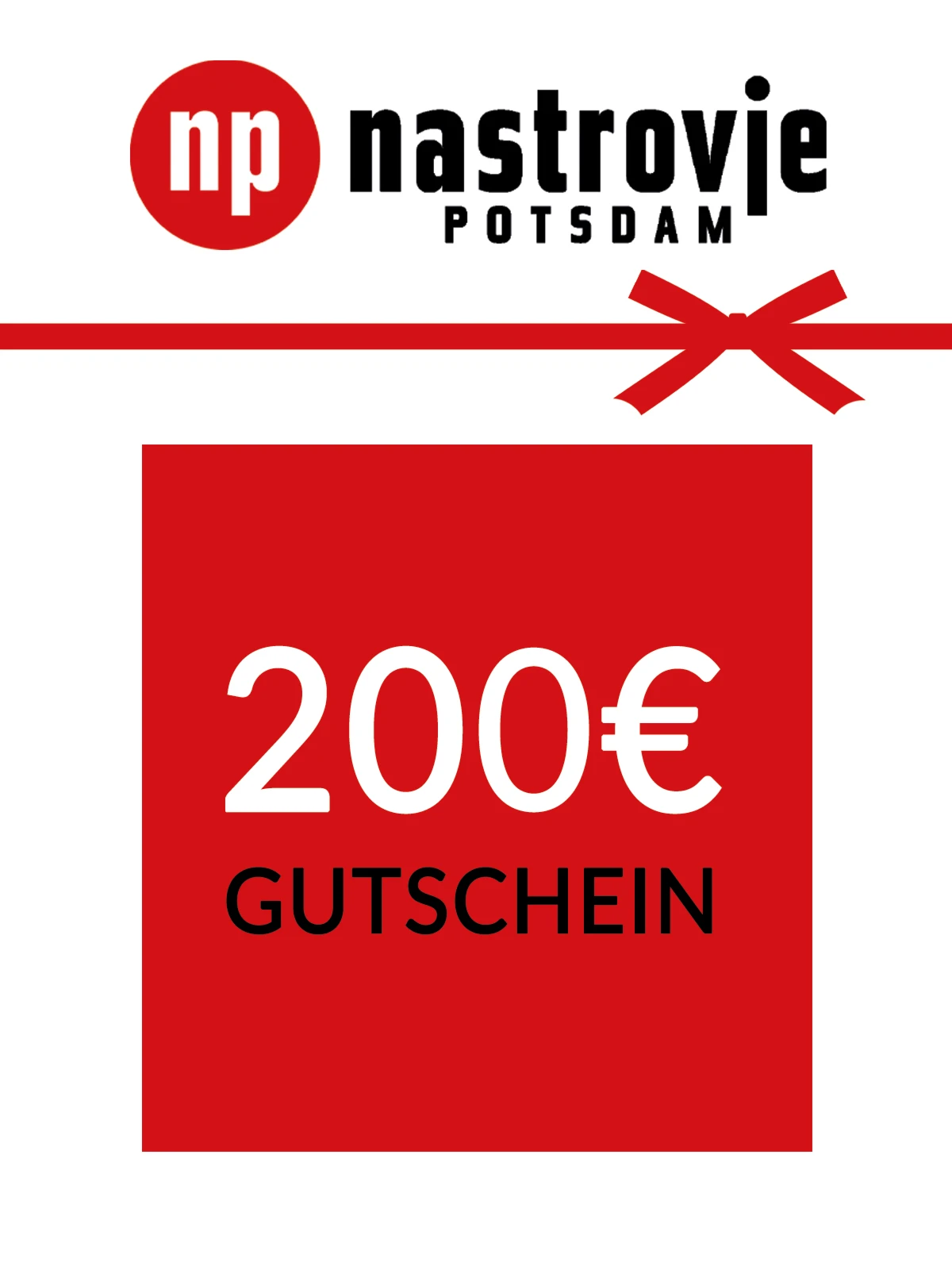 Nastrovje Potsdam Geschenkgutschein 200 EUR Deutsch