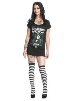 The Nightmare Before Christmas King Jack Damen Loose-Shirt Schwarz