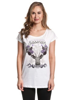 Outlander You Are My Home Damen Loose-Shirt Weiss