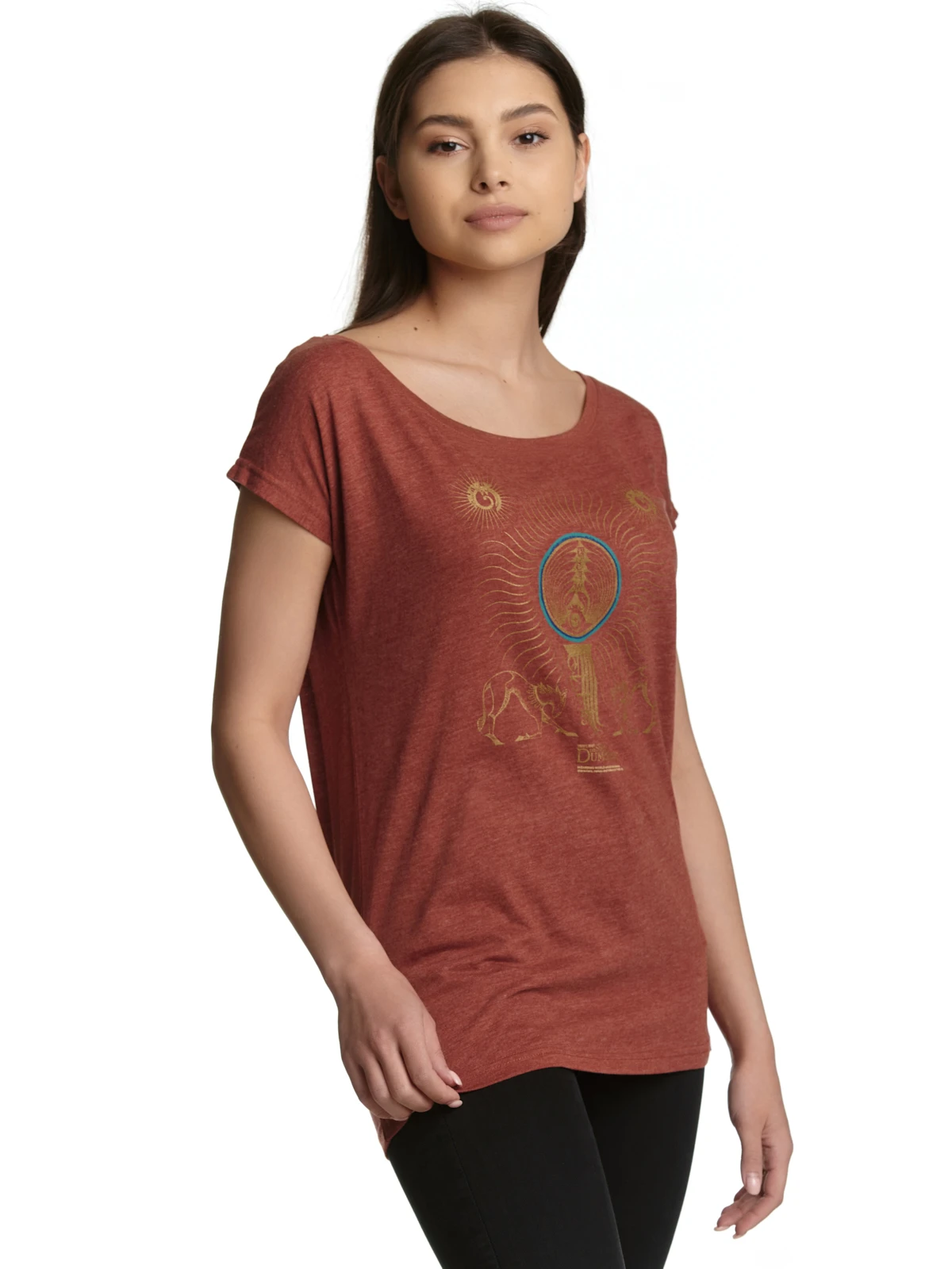 Fantastic Beasts Creatures Damen Loose-Shirt Rot Meliert – Bild 4