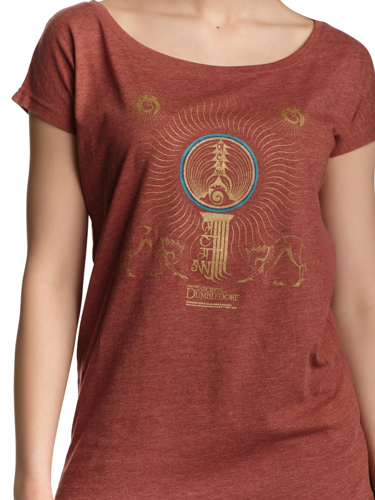 Fantastic Beasts Creatures Damen Loose-Shirt Rot Meliert – Bild 6