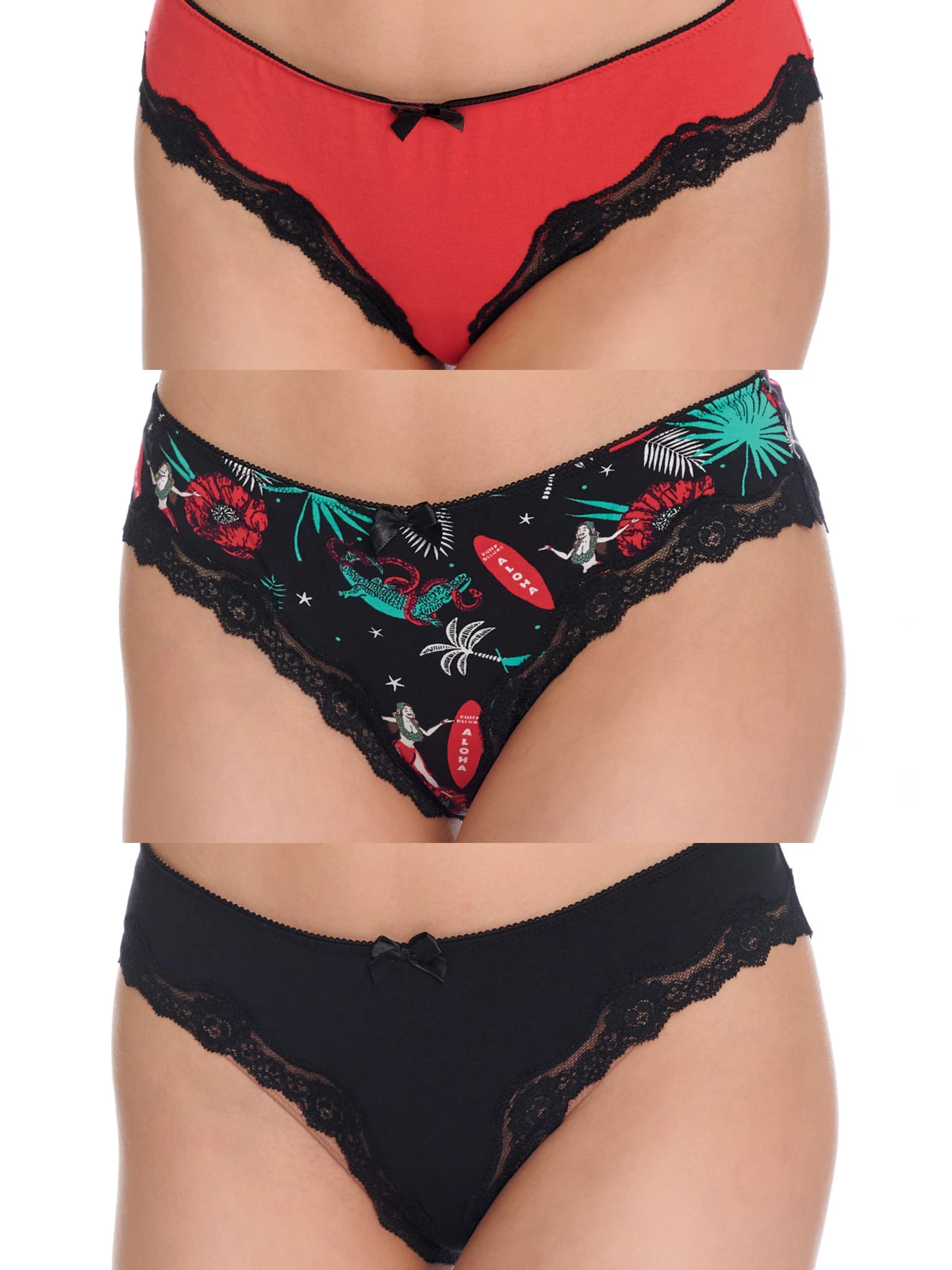 Pussy Deluxe Aloha Damen Slip-Set Mehrfarbig – Bild 9