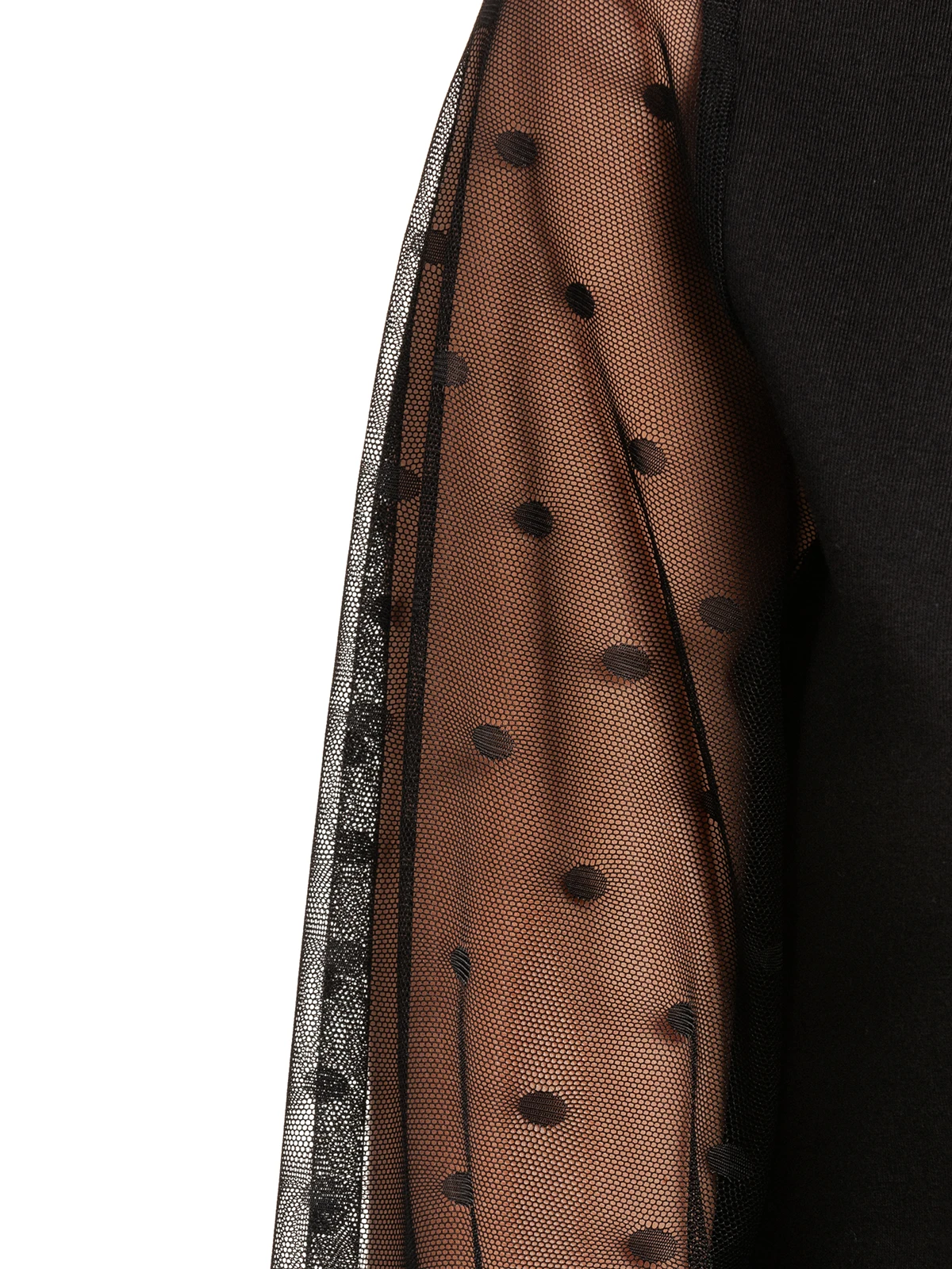 Pussy Deluxe Black Dots Shawl Hooded Damen Sweatkleid Schwarz – Bild 7