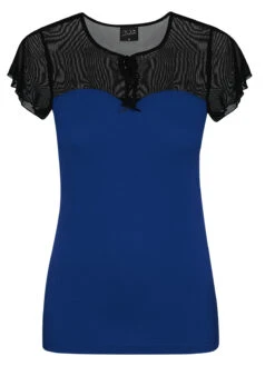 Pussy Deluxe Blue Lovely Chic Damen T-Shirt Blau