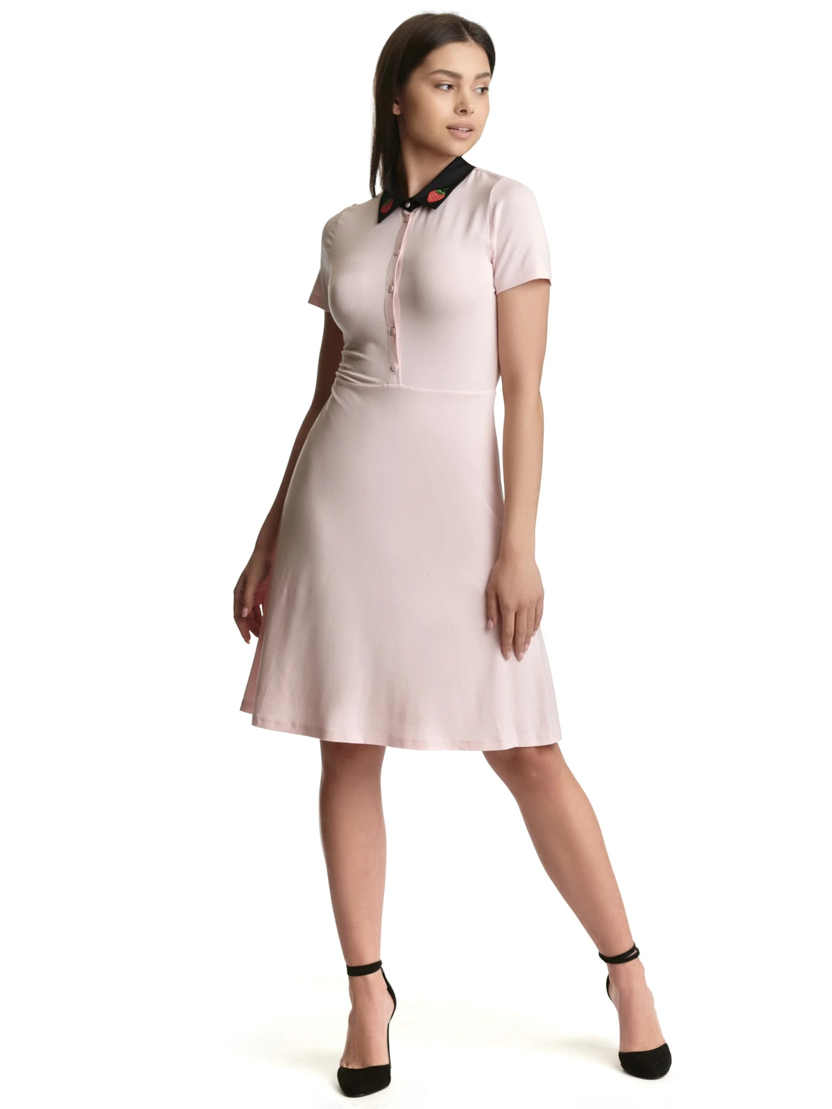 Pussy Deluxe Cat Sweet Berry Damen A-Linien-Kleid Lightpink - Image 2