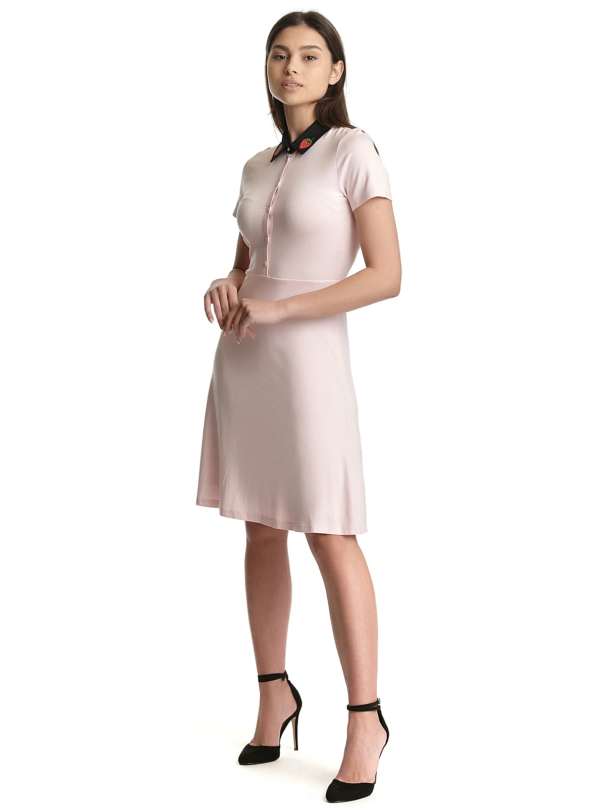 Pussy Deluxe Cat Sweet Berry Damen A-Linien-Kleid Lightpink - Image 4