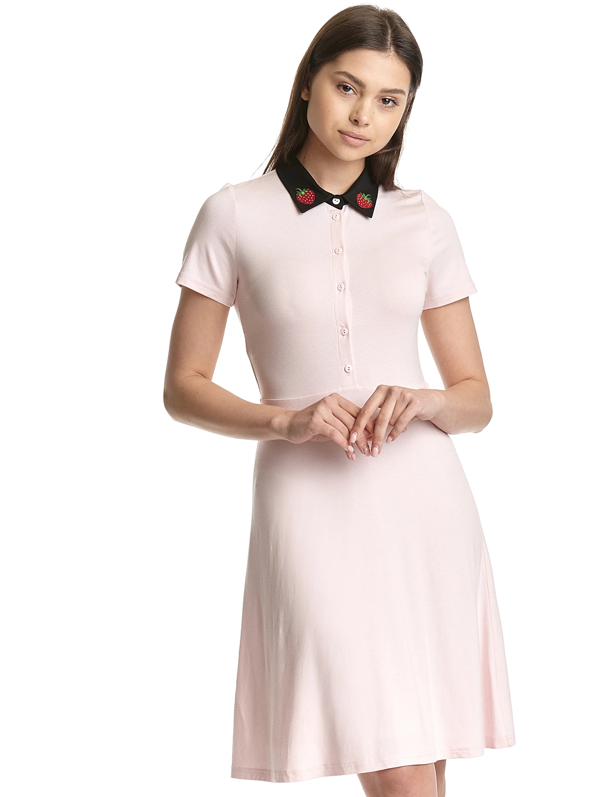 Pussy Deluxe Cat Sweet Berry Damen A-Linien-Kleid Lightpink - Image 7