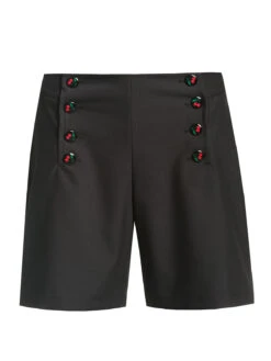 Pussy Deluxe Cherries Damen Shorts Schwarz